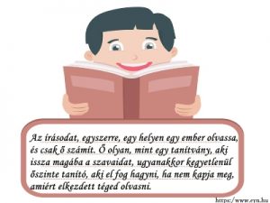 Az írásodat egy ember olvassa