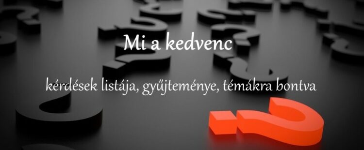 Mi a kedvenc kérdések listája témákra bontva egy olyan összeállítás, amelyben különböző helyzetekben használhatod ezeket. Ezek a kérdések remekül beválnak ahhoz, hogy másokat megismerj, elmélyítik a társalgásokat. A mi a kedvenc kérdések gyűjteménye szinte a végtelenségig bővíthető. Itt az életmóddal, önmegvalósítással, szabadidőtöltéssel, s mindezekhez kapcsolódó kérdéseket foglaltam össze témákra bontva. Életmóddal kapcsolatos kedvencek Életmóddal kapcsolatos kedvencek olyan mi a kedvenc kérdések, melyek több témakörre bonthatók. Itt az általános, az egészséggel kapcsolatos, valamint a táplálkozással és a sporttal összefüggő kérdések listáját gyűjtöttem egybe. Mi a kedvenc időpontod a napi a meditációhoz, vagy csendes időtöltésnek? Mi a kedvenc szabadidős tevékenységed, amely feltölt energiával? Melyik a kedvenc hobbid, amely megnyugtat és örömet szerez? Melyik a kedvenc meditációs vagy relaxációs appod a telefonodon? Mi a legkedvesebb szabadidős programod a barátaiddal vagy családoddal? Mi a legjobb módszered az időmenedzsmentre és a hatékonyság növelésére? Mi az a bevált szabadidős tevékenységed, amely segít a stressz oldásában? Mi a legkedvesebb időtöltésed a szabadban, amikor az időjárás engedi? Mi a kedvenc szellemi vagy spirituális gyakorlatod, amely segít a belső béke megtalálásában? Mi az ideális módja nálad a stressz és feszültség oldásnak a munkahelyen vagy otthon? Mi a legjobb módszered az érzelmi egyensúly megtalálására? Mi az ideális módja nálad az aktív pihenésnek a természetben? Mi a kedvenc társasjátékod vagy hobbid, amelyben szívesen részt veszel? Mi a működő módja nálad a kreativitás kifejezésének, ha stresszes vagy? Mi a kedvenc relaxációs módszered az ellazultság elérésére? Mi a kedvenc időtöltésed, amely feltölt és felfrissít? Mi a kedvenc kérdések egészség Melyik a legkedvesebb egészséges ételed, amit rendszeresen fogyasztasz? Mi a kedvenc táplálék-kiegészítőd, amely segíti az egészségedet? Mi a kedvenc egészséges italod, amit naponta fogyasztasz? Mi a kedvelt módszered az alvásminőség javítására? Mi a kedvenc egészséges desszerted vagy nasid, amit szívesen készítesz otthon? Mi a legjobban bevált egészséges recepted, amelyet rendszeresen elkészítesz? Mi a legjobb természetes gyógymódod, amelyet alkalmazol a betegségek vagy fájdalmak enyhítésére? Mi a favorit egészséges étel, amit reggelire fogyasztasz? Mi a kedvenc gyógyteád vagy italod, amely segít megelőzni a betegségeket? Mi az a számodra kedves egészséges étel, amelyet rendszeresen beiktatsz az étrendedbe? Mi a favorit egészséges uzsonnád, ami finom és tápláló? Mi a legműködőbb módja az immunrendszered erősítésének? Melyik a kedvenc egészséges desszerted, amivel megörvendezteted magad? Mi a kedvenc egészséges gyümölcsöd vagy zöldséged, amit mindig frissen fogyasztasz? Mi a legjobb módod a hidratálásra és a megfelelő folyadékbevitelhez? Mi a legjobb egészséges életmódtipp, amelyet másoknak is ajánlasz? Mi a működő módja nálad a lelki egészség és a jó közérzet fenntartásának? Mi a kedvenc egészséges szokásod, amelyet minden nap gyakorolsz? Mi a legjobb módod a mentális frissesség és éberség megőrzéséhez? Mi a legjobb egészséges életvezetési tanácsod, amit mindenkivel megosztanál? Mi a favorizált módja nálad az egészséges étkezésre való motiválásnak? Mi a kedvenc természetes vitaminforrásod, amivel erősíted az immunrendszeredet? Mi a legjobb módszered a rossz szokások leküzdésére és az egészséges életmód kialakítására? Mi az igazán működő módod a test és a lélek harmóniájának megőrzéséhez? Mi a kedvenc egészséges ételeid vagy italaid kombinációja, amelyek energiával töltenek fel és boldoggá tesznek? Táplálkozással, étkezéssel kapcsolatos kérdések Melyik a favorizált egészséges típusú fehérjeforrásod a táplálkozásodban? Mi a kedvenc zöldséged, amit szívesen használsz főzéshez vagy salátákhoz? Mi a kedvenc élelmiszered, amely segít fenntartani a jó emésztést? Mi a legjobb gyümölcsöd, amit szívesen fogyasztasz reggelire vagy snackként? Mi a favorit egészséges típusú szénhidrátforrásod, amely energiával lát el? Melyik az az egészséges típusú olaj, amelyet szívesen használsz a főzés során? Mi az a kedvenc hagyományos étel vagy recept, amelyet egészségesebb változatban készítesz el? Mi a kedvenc fűszered vagy ízesítőd, amelyet rendszeresen használsz az ételeidben? Melyik a kedvenc alternatív édesítőszered, amelyet szívesen használsz édességek készítéséhez? Mi a kedvenc egészséges típusú nassolni valód, amit szívesen fogyasztasz filmnézés közben? Melyik az az egészséges típusú péksütemény, amit szívesen készítesz vagy vásárolsz? Milyen egészséges típusú gabonafélék azok, amelyeket szívesen használsz reggelire? Melyik a kedvenc egészséges típusú snack, amit magaddal viszel munkába vagy suliba? Mi a kedvenc egészséges típusú desszert, amelyet szívesen fogyasztasz étkezések után? Melyik a kedvenc egészséges típusú szendvics összetevőd, amit szívesen készítesz magadnak ebédre? Melyek a kedvenc egészséges típusú savanyított ételek, amelyeket rendszeresen fogyasztasz? Melyik az az egészséges típusú élelmiszer, amelyet szívesen viszel magaddal utazásokra? Melyik a kedvenc egészséges típusú edzés előtti vagy utáni étkezésed, amely támogatja a teljesítményt? Mi a kedvenc egészséges típusú smoothie recepted, amit szívesen készítesz otthon? Mi a kedvenc egészséges típusú hűsítő italod a nyári hónapokban? Mi nálad a favorit egészséges típusú étel vagy ételkombináció, amely segít a testsúlykontrollban? Melyik az az egészséges típusú édességed, amelyet szívesen fogyasztasz ünnepekkor? Mi a kedvenc egészséges típusú vacsorád, amely könnyű, de laktató? Melyik a kedvenc egészséges típusú növényi alapú alternatív fehérjeforrásod? Melyik az általad kedvelt egészséges típusú száraz snack, amit magaddal viszel a kirándulásokra vagy túrákra? Milyen az az egészséges típusú feltét vagy öntet, amit szívesen teszel a salátáidra? Melyik a kedvenc egészséges típusú ételed, amelyet bárhol és bármikor szívesen fogyasztasz? Melyik a kedvenc tésztaféle, amit fogyasztasz? Mi a kedvenc kérdések sport témában Mi a kedvenc mozgásformád a testedzéshez? Melyik a kedvenc sporteseményed, amelyet szívesen nézel vagy részt veszel rajta? Mi a kedvenc sportágad, amit szívesen űzöl rendszeresen? Ki a kedvenc sportolód? Melyik a kedvenc helyszíned a sportoláshoz, ahol igazán jól érzed magad? Mi a kedvenc sportfelszerelésed, amit szívesen használsz a tréningek során? Melyik a kedvenc sporteszközöd, amely nélkül nem tudnál elképzelni edzést? Melyik a kedvelt sportolás előtti rutinod, amivel felkészülsz a tréningekre vagy versenyekre? Mi a kedvenc időpontod a nap során a sportoláshoz? Milyen a kedvenc típusú edzésed, amelyben igazán jól érzed magad és eredményes vagy? Melyik az a kedvenc sportközvetítés, amit szívesen nézel a televízióban vagy online? Mi a kedvenc sportolási helyszíned a szabadban, ahol szívesen mozogsz? Melyik az általad kedvelt sportközösséged, amelyben részt veszel, vagy követed online? Mi a kedvenc sportos idézeted vagy motivációs mondatod, ami segít kitartani a nehéz pillanatokban? Mi az a kedvenc sportos étel vagy ital, amivel feltöltődsz edzés előtt vagy után? Melyik a Te kedvenc sportkönyved vagy sportmagazinod, amit szívesen olvasol a sporttal kapcsolatos inspirációért? Mi volt az a sporteseményed, amit életed legemlékezetesebbjének tartasz? Mi a bevált sportolási szokásod, amit mindig betartasz az edzéseken? Mi a kedvenc sportolási módszered, amely hatékonyan fejleszti az állóképességedet? Melyik az a sporttörténeti esemény, ami a leginkább megérintett vagy inspirált téged? Mi a legkedveltebb sportstratégia, amit alkalmazol a versenyeken vagy edzéseken? Mi a bevált sportolás utáni regenerálódási módszered, amely segít az izomláz enyhítésében? Mi a legjobb sportolás előtti bemelegítő gyakorlatod, amely megelőzi a sérüléseket? Mi a favorit sportolási célod, amit el szeretnél érni a következő szezonban? Melyik kedvenc sport filmed, vagy sporttal kapcsolatos dokumentumfilm, amit szívesen nézel? Melyik a legkedveltebb sportos időtöltésed, amelyet szívesen csinálsz a barátaiddal vagy családoddal? Mi az abszolút favorit sportos élményed, ami örökké emlékezetes marad számodra? Milyen mozgást végzel a természetben a legszívesebben? Sikerrel, önmegvalósítással kapcsolatos mi a kedvenc kérdések Ezek a mi a kedvenc kérdések a személyes fejlődéssel, célokkal, s minden mással kapcsolatosak, ami az önmegvalósításhoz csatolható. Melyik a favorizált szellemi fejlődést elősegítő tevékenységed? Mi a kedvenc inspiráló idézeted vagy mottód, amely segít motivált maradni? Melyik a legkedveltebb módszered az önkifejezésre és az önmegvalósításra? Melyik a kedvenc módszered a célok kitűzésére és azok elérésére? Mi a legnagyszerűbb sikerélményed, amelyre igazán büszke vagy? Mi az imádott életcélod? Mi a legjobban bevált önmegvalósítási terved, amit megvalósítottál az elmúlt időszakban? Mi a favorit sikerstratégiád, amely segít áthidalni az akadályokat az úton? Mi a kedvenc sikerrecepted, amelynek követésével már elérhetted céljaidat? Mi a legjobban működő önmegvalósítási technikád, amely segít fejlődni és előrelépni az életben? Mi volt a kedvenc pillanatod, amikor rájöttél, hogy valóban képes vagy bármit elérni? Mi a kedvenc motivációs tevékenységed, amely feltölt energiával és lendülettel? Mi az elsődleges önmegvalósítási célod, amelyet meg szeretnél valósítani a jövőben? Mi a leghatékonyabb sikerelérési stratégiád, amely segít maximalizálni a teljesítményedet? Mi a szeretett sikeremléked, amelyre mindig visszagondolsz a nehéz időkben? Melyik a legjobb önmegvalósítási gyakorlatod, amely segít növelni az önbizalmadat és az önbecsülésedet? Mi az az önmegvalósítási terv részlet, amelyre nagyon büszke vagy, mert Te jöttél rá? Mi a legkedveltebb sikerhistóriád, amely inspirált másokat a körülötted lévők közül? Mi a legeredményesebb sikerstratégia, amelynek segítségével képes vagy motiválni és vezetni másokat? Milyen az a sikerrecepted, amely segít megőrizni az egyensúlyt nálad az élet különböző területein? Mi a kedvenc önmegvalósítási rutinod, amelyet minden nap követsz? Melyik a kedvenc motivációs eszközöd, amely segít kitartani a nehéz időszakokban? Mi a legjobb módszered, amely segít az új kihívásokkal való sikeres megbirkózásban? Mi az imádott önmegvalósítási könyved vagy podcastod, amely inspiráló és tanító jellegű? Mi a legjobb önmegvalósítási gyakorlatod, amely segít összpontosítani és fókuszálni a céljaidra? Mi a kedvenc sikerrecepted, amely segít elérni az álmaidat és vágyaidat? Mi a leghatásosabb bátorító motivációs idézeted vagy mondásod, amely mindig erőt ad neked? Milyen az az emléked, amely emlékeztet rá, hogy minden kihívást le tudsz győzni? Mi a legjobb módszered, amely segít folyamatosan fejlődni és tanulni? Melyik volt a legszeretettebb sikerelérési pillanatod, amikor rájöttél, hogy kemény munkád meghozta a gyümölcsét? Öltözködés, viselet, divat kérdések Mi a kedvenc ruhadarabod a gardróbban, amit szívesen viselsz mindennap? Mi a kedvenc cipőd, amit szívesen hordasz kényelméért és stílusáért? Mi a kedvenc szín, amit szívesen viselsz ruházatban, és miért? Melyik a legkedvesebb alkalom, amikor öltözékeddel kifejezed a személyiségedet? Mi az általad kedvelt divat trend, amelyet szívesen követsz vagy inspirál téged? Mi a kedvenc kiegészítőd, amely feldobja az öltözékedet? Mi a kedvenc ruhadarabod, amelyben magabiztosnak érzed magad? Mi a favorizált öltözéked, amelyben jól érzed magad egy fontos eseményen? Mi a kedvenc stílusod, amelyet az öltözékeddel közvetítesz másoknak? Mi a legkedvesebb anyag számdra, amiből ruhákat szeretsz választani, és miért? Ki a kedvenc divatikonod, akinek a stílusát vagy öltözködését nagyra becsülöd? Melyik az a ruhadarabod, amely emlékeztet egy fontos pillanatra az életedben? Melyik az a ruhadarabod, amelyben a legkényelmesebben érzed magad? Mi a legkedveltebb alkalmi ruhád, amelyben igazán elegánsnak érzed magad? Mi az az öltözék, amelyben összehangolódsz egy fontos eseménnyel vagy ünnepnapokkal? Melyik az a divatbemutató, amit szívesen nézel, és inspirál téged? Milyen az az öltözék, amelyben a leginkább kifejezheted az egyéniségedet? Melyik az az általad kedvelt időtlen stílus, amely soha nem megy ki a divatból számodra? Melyik a legkedveltebb ruhadarabod, amelyben szívesen utazol vagy nyaralsz? Melyik az az öltözéked, amelyben a legtöbb dicséretet kapod? Ki a példakép divatdiktátor, akinek az öltözködési stílusa inspirál téged? Mi a legkedveltebb viseleted, amelyben könnyedén át tudsz váltani a munkából a szabadidős tevékenységekbe? Mi az a divat trend, amit szívesen követsz, és miért? Melyik az az öltözék, amelyben a legjobban érzed magad egy baráti összejövetelen? Melyik az a ruhadarabod, amelyben a legtöbb emléket őrzöd? Mi a kedvenc öltözék, amelyben kifejezed a kreativitásodat és egyediségedet? Melyik az a kedvenc divatmárka, amelynek a ruháit szívesen viseled? Melyik az az öltözék, amelyben magabiztosan szerepelsz egy fontos tárgyaláson vagy prezentáción? Melyik az a ruhadarabod, amelyben inspiráltnak és motiváltnak érzed magad? Mi a favorizált ruhadarabod, amelyet mindig viselsz egy különleges eseményen? Melyik stílus tetszik a legjobban, amelyben a leginkább kifejezed az életszemléletedet és értékrendedet? Milyen az az öltözék, amelyben azonnal jobb kedved lesz? Mi a kedvenc divatblog vagy divatmagazin, amelyből inspiráló ötleteket merítesz? Mi a kedvenc ruhadarabod, amelyben könnyedén átállsz egy romantikus randevúra? Ki az a divatfotós, akinek a munkája inspirál téged az öltözködésben? Mi a kedvenc viseleted, amelyben kifejezed a személyiségedet és érzelmeidet? Mi az általad legkedveltebb stílus, amelyben az öltözékeden keresztül üzeneteket közvetítesz a világnak? Mi az a sportfelszerelésed vagy ruhadarabod, amelyben szívesen mozogsz? Mi a kedvenc sportruházatod, ami kényelmes és stílusos? Milyen cipőket használsz szívesen? Mi a kedvenc sportcipőd, amely ideális a futáshoz vagy más edzésformákhoz? Mi a kedvenc kérdések szórakozás A szórakozással kapcsolatos mi a kedvenc kérdések gyűjteménye számos témába sorolható, itt az olvasással, zenehallgatással és videózással kapcsolatosakat gyűjtöttem össze. Olvasással kapcsolatos kérdések Mi a kedvenc könyved vagy könyvsorozatod, amely inspirál és tanít? Melyik az a könyved, amit már többször elolvastál, és mindig új dolgokat találsz benne? Mi a kedvenc gondolkodásmódra ható olvasmányod, amely megváltoztatta az életedet vagy a mentalitásodat? Melyik a kedvenc könyvstílusod, amelyben legszívesebben merülsz el? Melyik az az olvasmányod, amelyet gyermekkorodban szerettél meg, és még ma is kedveled? Melyik az az olvasmányod, amelyben a leginkább azonosulsz egy karakterrel vagy szituációval? Mi az az olvasmány, amely ösztönöz téged és új ötleteket ad az életedhez? Melyik az a mű, amelyet mindig magaddal viszel, ha utazol vagy nyaralsz? Mi az az olvasmányod, amelyből sokat tanultál és hasznosítod az életedben? Melyik olvasmányod az, amelynek a története vagy a karakterei mélyen megérintettek? Melyik mű az, amelyet egy barátod, vagy ismerősöd ajánlott neked, és nagyon hálás vagy érte? Mi a kedvenc olvasmányod, amelyben a legjobban élvezed a szerző stílusát vagy nyelvezetét? Mi az a mű, amelyet egy bizonyos életszakaszodban olvastál, és nagy hatással volt rád? Melyik az az írás, amelyben a legtöbbet szívtad magadba az információkból vagy a bölcsességből? Melyik mű vagy írás az, amelynek a cselekménye vagy világa számodra különlegesen érdekes vagy lenyűgöző? Melyik az a mű, amelyet a leggyakrabban ajánlasz másoknak, és miért? Mi az az olvasmány, amelyet csak azért olvastál el, mert valaki kötelezővé tette számodra, de végül nagyon élvezted? Mi az a mű, amelyet egy bizonyos életszakaszodban újraolvasva más szemszögből láttad meg? Melyik az a mű, amelyből a legtöbbet tanultál a saját életed vagy a világ megértése szempontjából? Mi a kedvenc olvasmányod, amely a legjobban szórakoztatott és szórakoztat ma is? Melyik az a mű, amelynek a filmfeldolgozását is imádtad? Melyik az az olvasmányod, amelynek a befejezése vagy üzenete hosszú ideig velük maradt? Melyik az az írás, amelyből megtanultál egy új képességet vagy készséget? Melyik a kedvenced, amelyben a legjobban azonosultál a főszereplővel vagy a történettel? Mi volt, vagy mi a kedvenc magazinod? Zenével kapcsolatos mi a kedvenc kérdések Mi a kedvenc zenei műfajod, amely relaxál és feltölt energiával? Mi a Te zenei stílusod, amelyben legszívesebben merülsz el? Ki a kedvenc zenei előadód? Melyik volt a legjobb zenekari fellépésed, amelyen valaha részt vettél, vagy amit láttál élőben? Melyik a kedvenc zenei videókliped, ami szerinted mestermű? Mi a kedvenc albumod, amelynek a borítója a leginkább megfogott? Melyik az a zenei fesztivál, amit mindig újra és újra meg szeretnél látogatni? Melyik a legnagyobb sláger szerinted? Melyik volt a legjobb koncert, amelyen valaha részt vettél, és hihetetlen élmény volt? Milyen a zenei stílusod, amelyre mindig táncolni tudsz, még a legrosszabb napokon is? Melyik az a dal, amely mindig feldobja a hangulatodat? Mi a kedvenc zenei blogod vagy online csatornád, ahol mindig új zenéket fedezel fel? Melyik az zenei remix, amelyet a leggyakrabban hallgatsz? Melyik a kedvenc együttesed? Melyik a kedvenc zenés filmjeleneted, ami a legmélyebb érzelmeket váltotta ki belőled? Melyik az a zenei videóklip, amelyben a legjobban tetszik a kreativitás vagy a látványvilág? Zenei emléked, ami mindig visszarepít a múltba és nosztalgiát ébreszt benned? Melyik zenei stílus az, amelyben a legtöbb kedvenc dalod született? Kik a kedvenc zeneszerzőid? Mi a kedvelt zenei műsorod, amelyet soha nem hagynál ki a rádióban vagy az interneten? Mi volt az a zenés dokumentumfilm, amely mélyen megérintett és megváltoztatta a zenei látásmódodat? Kedvenc filmzenéd? Melyik az a zenei folyamat, amely segít neked kifejezni az érzéseidet és gondolataidat? Filmekkel, videókkal kapcsolatos kedvencek Melyik az a film, ami a lelked legmélyéig megérintett? Kedvenc mozi élményed, amelyet soha nem felejtesz el, mert annyira lenyűgözött? Melyik a kedvenc sorozatod, amelyet már többször végignéztél, és még mindig imádod? Melyik az a dokumentumfilm, amelynek a témája vagy üzenete a legjobban megérintett? Mi a kedvenc tévéműsorod, amelynek minden egyes részét alig várod, hogy megnézhesd? Melyik a Te YouTube csatornád, amelyről mindig új dolgokat tanulsz vagy szórakozol? Mi volt a favorit mozi premiered, amelyre régóta vártál, és végül minden várakozásodat felülmúlta? Melyik volt a legjobban tetsző animációs film, amely a legjobban megnevettetett vagy meghatott? Ki a kedvenc filmhősöd? Mi az a sorozatod, amelyben a leginkább azonosulsz egy karakterrel vagy történettel? Filmjeid közül az, amelynek a zenéje vagy hangulata a legjobban inspirál? Melyik a kedvenc DVD filmed? Melyik volt az a dokumentumfilm, amely megváltoztatta a világról alkotott nézetedet vagy érzékenységedet? Mi az a tévéadás, amelyben a legjobban tetszik a műsorvezető vagy a tartalom? Melyik a kedvenc állat szereplős filmed? Kedvenc film rendeződ, akinek a stílusát vagy munkásságát különösen tiszteled? Kedvenc YouTube videód, amelyet a legtöbbször visszanézel, mert annyira szórakoztató vagy informatív? Kik a kedvenc filmes párosaid? Kedvenc mozi élményed, amely során egy teljesen új világba merültél el? Sorozatod, amelynek a legjobban tetszik a karakterfejlődése vagy a cselekménye? Film, vagy dokumentumfilm, amelynek a hatása után mélyen elgondolkodtál az életeden vagy a világon? Kedvenc tévéműsorod, amelyben a legjobban tetszenek a vendégek vagy az interjúk? Olyan mozi élményed, amelyben a legjobban tetszett a film atmoszférája vagy látványa? Kik a kedvenc színészeid? Melyik alkotás volt a legnagyobb hatással rád, ahol a mesterséges intelligencia jelent meg filmben, vagy ahol robotok szerepeltek? Melyik az a kedvelt sorozatod, amelyben a leginkább izgalmas vagy meghökkentő fordulatok vannak? Kinek az alakítása volt számodra eddig a legmeggyőzőbb legnagyszerűbb? Melyik a kedvenc filmes műfajod? Melyik volt a favorit mozi, vagy videó élményed, amely során a legjobban izgultál vagy feszültséget éreztél? Helyekkel, utazással, üdüléssel kapcsolatos mi a kedvenc kérdések Itt a különféle helyszínekkel – melyek szabadidőtöltéskor, túrázáskor, utazáskor, üdüléskor és hasonló alkalmakkor érdekesek – kapcsolatos mi a kedvenc kérdések listája található. Mi a kedvenc helyed a természetben, ahol feltöltődsz és kapcsolódhatsz? Melyik a legkedvesebb túraútvonalad, amelyen valaha jártál, és lenyűgözött a természeti szépsége? Melyik a kedvenc országod, amelynek a kultúráját vagy tájait a legjobban szereted felfedezni? Kedvenc természeti csodád, amely látványa vagy hangulata mindig elvarázsol? Melyik a legkedveltebb városod, amelyben szívesen sétálsz vagy kikapcsolódsz a helyi látnivalók között? Hol van a legkedvesebb tengerparti helyed, ahol a legjobban pihensz és feltöltődsz? Merre található a hegyi csúcsod, amelyre felmászni mindig kihívás, de megéri a kilátásért? Hol található a legkedvesebb fotó helyszíned, ahol a legjobban szeretsz képeket készíteni vagy festeni? Mi a favorit nyaralási célpontod, ahová mindig szívesen visszatérsz, mert otthon érzed magam? Legkedvesebb történelmi helyed, ahol a legjobban elmerülsz a múltban és a kultúrában? Hol van a legjobb helyed az erdőben vagy a parkban, ahol a legtöbbet meditálsz vagy pihensz? Hol szeretsz a leginkább kempingezni, táborozni, sátorozni? Melyik az a nemzetközi úti célod, amelyre mindig vágytál, és még nem jártál ott? Favorizált barlangod, amelyet felfedezni mindig izgalmas és lenyűgöző élmény? Kedvenc vízesésed, amelynek a zúgása vagy látványa mindig megnyugtat vagy inspirál? Merre van a különleges helyed a településeden, ahol a legjobban szeretsz időt tölteni egyedül vagy barátaiddal? Melyik a vágyott felfedezetlen helyed a természetben, amelyre mindig vágysz, hogy felderítsd? Kedvenc történelmi városrészed, ahol a legjobban élvezed a régi épületek és utcák hangulatát? Melyik az a távoli sziget, amelyet a leginkább szeretnél meglátogatni és felfedezni? Hol van az a természetvédelmi terület, ahol a legtöbbet tanulsz vagy tapasztalhatsz a környezetről? Mi a kedvenc havas vidéked, ahol a legjobban élvezed a téli sportokat vagy a havas táj szépségét? Kedvenc világörökségi helyed, ahol a legjobban érdekel a hely történelme vagy jelentősége? .Melyik az a népszerű turisztikai látványosság, ahol a legjobban élvezed a helyi kultúrát vagy gasztronómiát? Melyik a favorizált kikötőd, ahol a legjobban élvezed a tengeri panorámát vagy a hajók látványát? Melyik a kedvenc meződ vagy réted, ahol a legjobban kikapcsolódsz és érzed a természet közelségét? Mi a kedvenc napsütötte helyed a természetben, ahol a legjobban élvezed a napfényt és a friss levegőt? Melyik a legkedveltebb állatkerted vagy vadasparkod, ahol a legjobban élvezed az állatok megfigyelését? Mi a kedvenc múzeumod? Kedvenc strandod vagy tengerpartod, ahol a legjobban élvezem a homokos partot vagy a tenger hullámait? Hol található a favorit zöld övezeted a településeken, ahol a legjobban élvezem a fák vagy a virágok illatát és szépségét? Mi a kedvenc kilátópontod, ahonnan a legjobb a panoráma vagy a táj látványa? Mi a kedvenc éttermed vagy kávézód, ahol szívesen időzöl? Emberekkel, tulajdonságokkal kapcsolatos Az emberekkel, tulajdonságokkal kapcsolatos mi a kedvenc kérdések is számtalan verzióban folytathatók. Mi a kedvenc tulajdonságod, amely a legjobban kifejezi a személyiségedet? Ki az ideálod, akire példaképként tekintesz? Melyik a kedvenc emberi vonásod, amely szerinted a legfontosabb a karakterformálásban és az emberi kapcsolatokban? Mi a kedvenc személyiségtípusod, amelyhez a leginkább vonzódsz vagy amelynek a jelenlétében a leginkább inspirált érzed magad? Kedvenc társadalmi szereped, amelyben a legjobban tudsz kibontakozni és érvényesülni? Mi a legjobb emberi vonásod, amely a leginkább inspirál és motivál másokat a körülötted lévőkben? Melyik a legkedvesebb emberi kapcsolatod, amely a legmélyebb és legfontosabb számodra az életedben? Legjobb személyes jellemvonásod, amely segít neked a legjobban felismerni és megoldani az élet problémáit? Melyik a favorizált ideális embertípusod, akivel szívesen barátkoznál vagy együtt dolgoznál? Kedvenc személyiségtípusod, amely a leginkább hasonlít hozzád és érzelmi kapcsolatot alakíthat ki veled? Legfontosabb tulajdonságod, amely segít neked a legjobban elérni a céljaidat és álmait? Kedvenc személyiségjegyed, amely szerinted a legfontosabb az emberi boldogság és kiegyensúlyozottság szempontjából? Mi a kedvenc embertípusod, amely a legjobban harmonizál a te értékrendeddel és meggyőződéseiddel? Mi a kedvenc embertípusod, amelynek a társaságában a legjobban érzed magad és a leginkább felszabadultnak érzed magad? Melyik a kedvenc emberi tulajdonság, amely a legnagyobb hatással van rád másokban? Egyéb mi a kedvenc kérdések listája Mi a kedvenc szépségápolási terméked, amelyet mindig használsz? Mi a kedvenc időtöltésed, amelyben a leginkább kikapcsolódsz és feltöltődsz? Melyik a legkedvesebb színed, amely mindig jókedvre derít, amikor meglátod vagy viselsz valamit? Mi a kedvenc évszakod, amely a legtöbb emléket és boldogságot hozza számodra? Mi a Te társasági játékod, amelyet mindig jókedvűen és lelkesen játszol? Mi a Te családi tradíciód, amelynek a legjobban örülsz és a legtöbb boldogságot hozza? Melyik az a munkád, amelyben a leginkább elégedett vagy és örömmel végzed? Melyik az a nyári tevékenységed, amelyben a legtöbb szabadságot és örömet érzed? Legkedvesebb videójátékod, amelyben a leginkább elmerülve és kikapcsolódva játszol? Melyek a kedvenc állataid? Kedvenc munkaeszközöd, amelyet a leginkább kedvelsz és a legjobban segíti a munkádat? Melyik vállalatot favorizálod, amelynek a termékeit vagy szolgáltatásait a leginkább megbecsülöd és támogatod? Mi volt a kedvenc tantárgyad? Melyik az a szálloda, ahol a legkellemesebb élményeid voltak és mindig szívesen visszatérnél? Milyen az a vásárlási élményed, amely a legnagyobb elégedettséget és boldogságot hozza neked? Melyik az a személyi tárgyad, amelynek a legnagyobb érzelmi vagy értékbeli jelentősége van számodra? Mi a kedvenc autómárkád? Melyik a kedvenc fád? Melyik a kedvenc bolygód? Mi a kedvenc módszered az önálló gondolkodásra és a reflektálásra?
