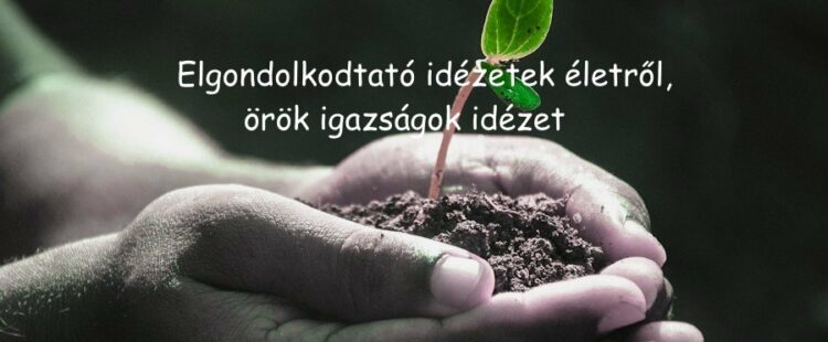 Elgondolkodtató idézetek életről, örök igazságok idézet